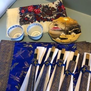 Chopsticks and placemats and fun items